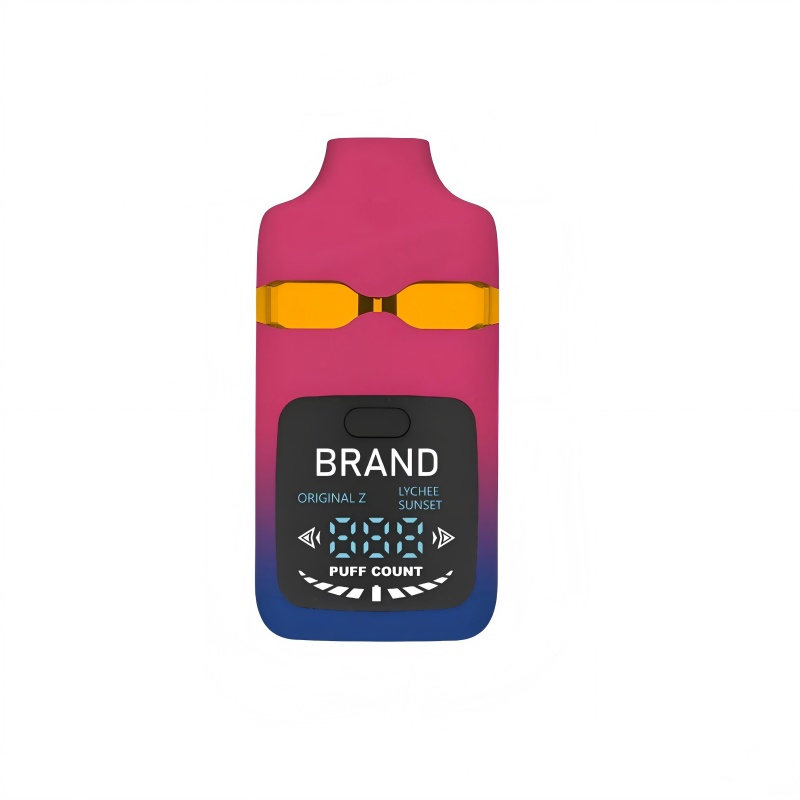 Dual-chamber dual-flavor postless cbd vape with larger display