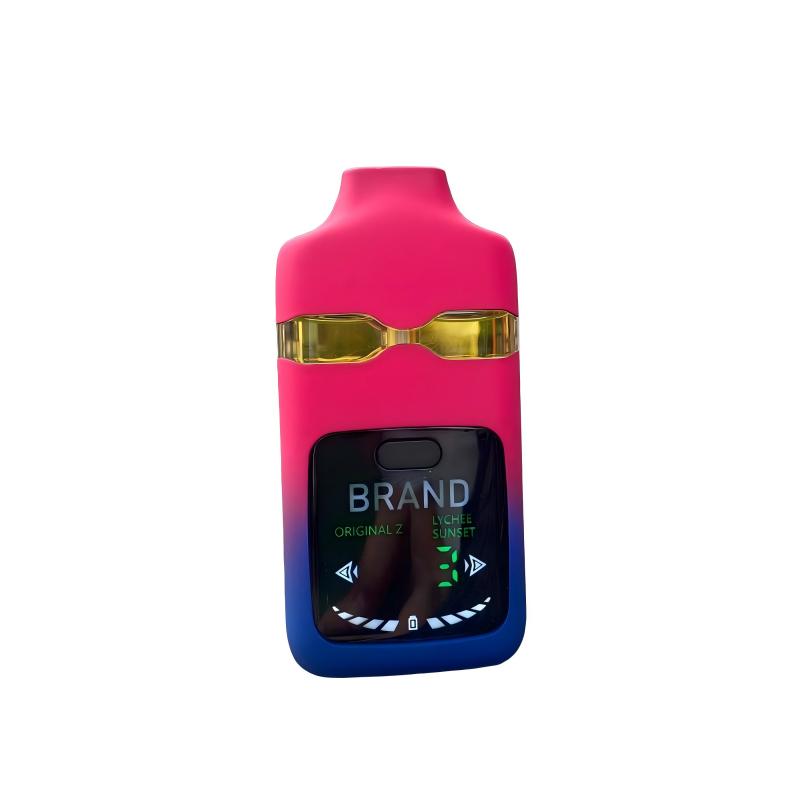 Dual-chamber dual-flavor postless cbd vape with larger display