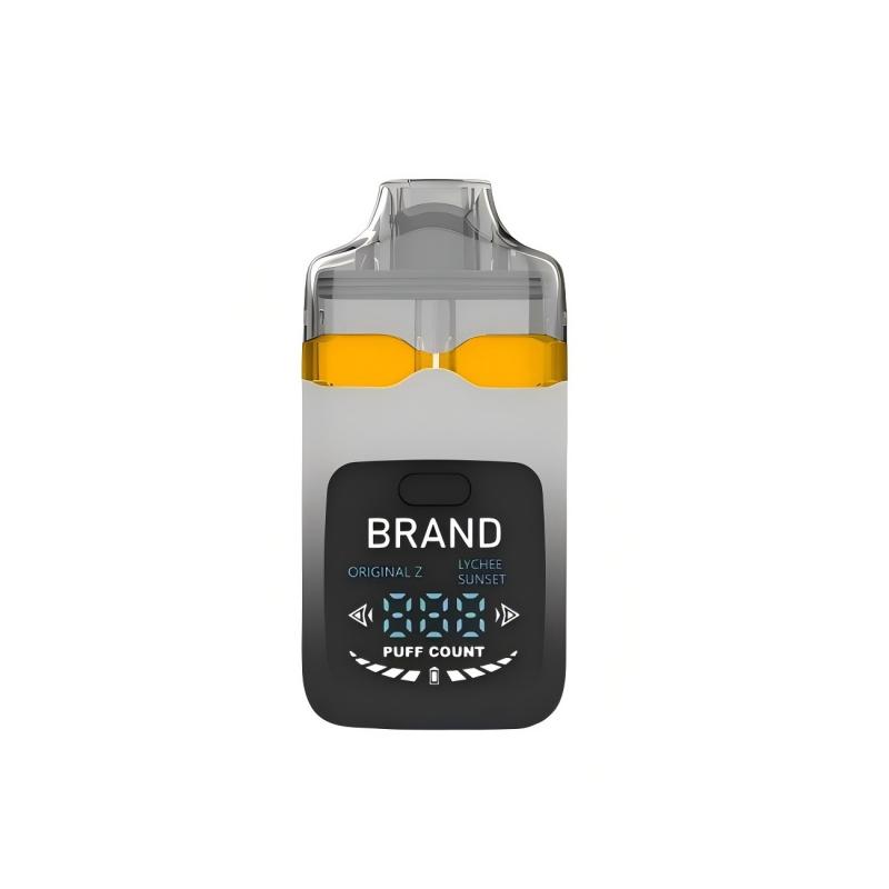 Dual-chamber dual-flavor postless cbd vape with larger display